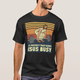 イザヤを忙しく保つプロジェクト 楽しいデッドリフト レトロ Tシャツ