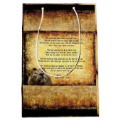 イザヤ書のあるライオン、パックスクリストス11:6-9 ミディアムペーパーバッグ (正面)