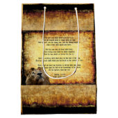 イザヤ書のあるライオン、パックスクリストス11:6-9 ミディアムペーパーバッグ (裏面)