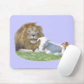 イザヤ書第11章6節と小羊は小羊と共に横になる マウスパッド (マウス)