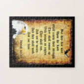 イザヤ書第40章31節にイーグルスが2つ ジグソーパズル (横)