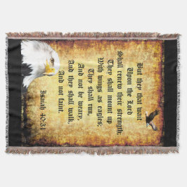 イザヤ書第40章31節にイーグルスが2つ スローブランケット