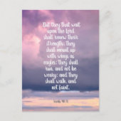 イザヤ書第40章31節に主を待つ者たち ポストカード (正面)