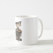 イザヤ書第40章31節を待つ コーヒーマグカップ (正面右)