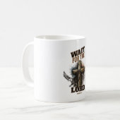 イザヤ書第40章31節を待つ コーヒーマグカップ (正面左)