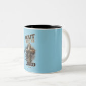 イザヤ書第40章31節を待つ ツートーンマグカップ (正面右)