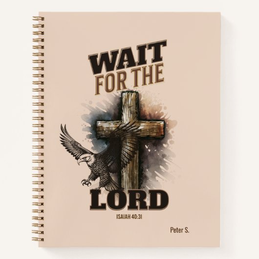 イザヤ書第40章31節を待つ ノートブック (正面)