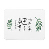 イザヤ書第41章10節から来て、わたしはあなたがたと共にいることを恐れない マグネット (横)