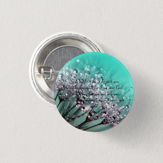 イザヤ書第41章10節を恐れてはいけない 缶バッジ (正面&裏面)