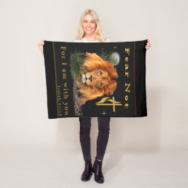 イザヤ書第41章10節を恐れない フリースブランケット