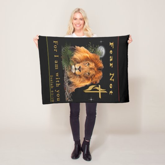 イザヤ書第41章10節を恐れない フリースブランケット (インサイチュ)