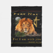 イザヤ書第41章10節を恐れない フリースブランケット (正面)