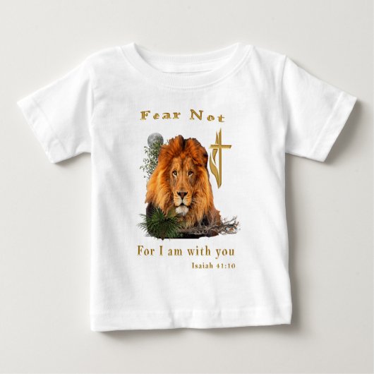 イザヤ書第41章10節を恐れない ベビーTシャツ (正面)