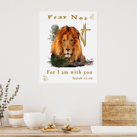 イザヤ書第41章10節を恐れない ポスター (キッチン)