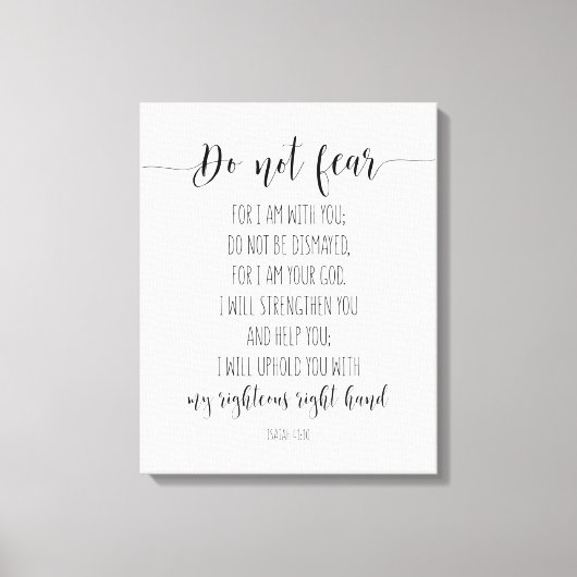 イザヤ書第41章10節 キャンバスプリント (正面)
