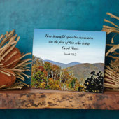 イザヤ書第52章7節は山の上で美しく….. フォトプラーク (側面)