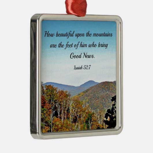 イザヤ書第52章7節は山の上で美しく….. メタルオーナメント (右)