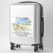 イザヤ書第55章12節を喜んで出かけよう シール (スーツケース)