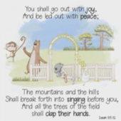 イザヤ書第55章12節を喜んで出かけよう シール (正面)