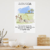 イザヤ書第55章12節を喜んで出かけよう ポスター (キッチン)