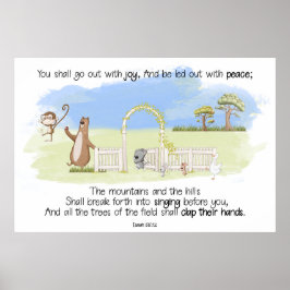 イザヤ書第55章12節を喜んで出かけよう ポスター