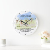 イザヤ書第55章12節を喜んで出かけよう ラージ壁時計 (ホーム)