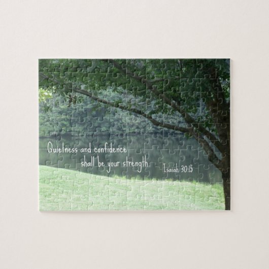 イザヤ書30:15静けさと自信は….. ジグソーパズル (横)