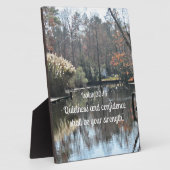 イザヤ書30:15静寂と自信は フォトプラーク (側面)