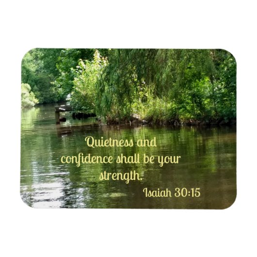 イザヤ書30:15静寂と自信は マグネット (横)