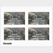 イザヤ書30:15静寂と自信は 長方形シール (シート)