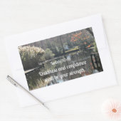 イザヤ書30:15静寂と自信は 長方形シール (封筒)