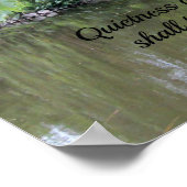 イザヤ書31:5静けさと自信は、あなたのものでなければならない ポスター (角)