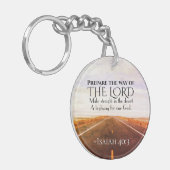 イザヤ書40:3主の道を準備せよ、聖書 キーホルダー (正面左)