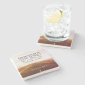 イザヤ書40:3主の道を準備せよ、聖書 ストーンコースター (横)