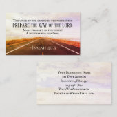 イザヤ書40:3主の道を準備せよ、聖書 名刺 (正面/裏面)