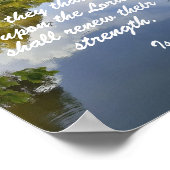 イザヤ書40:31しかし、主に待つ者たち ポスター (角)