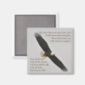 イザヤ書40:31しかし、主に待つ者たち マグネット (正面/裏面)