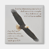 イザヤ書40:31しかし、主に待つ者たち マグネット (正面)