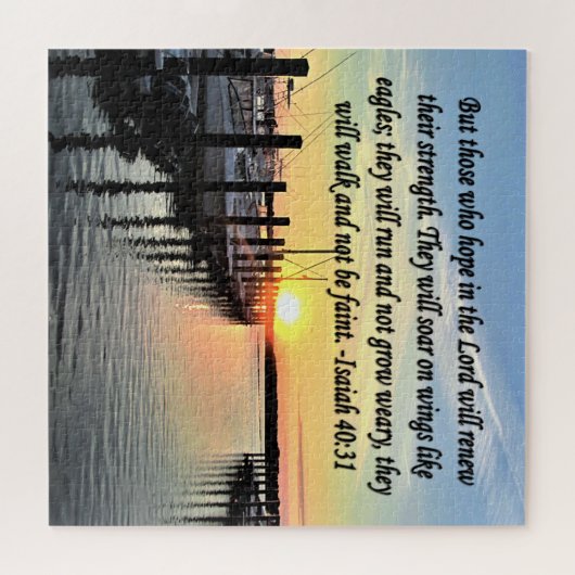 イザヤ書40:31聖なる書物、 経典聖句 ジグソーパズル (横)