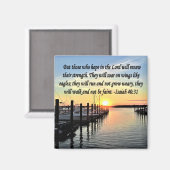 イザヤ書40:31聖なる書物、 経典聖句 マグネット (正面/裏面)