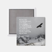 イザヤ書40:31 – しかし主に待つ者たち マグネット (正面/裏面)