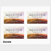 イザヤ書40:3-5主の道を準備せよ、聖書 長方形シール (シート)