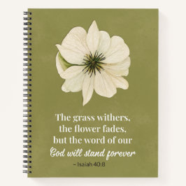 イザヤ書40:8フローラ聖書聖書聖書論文集 ノートブック