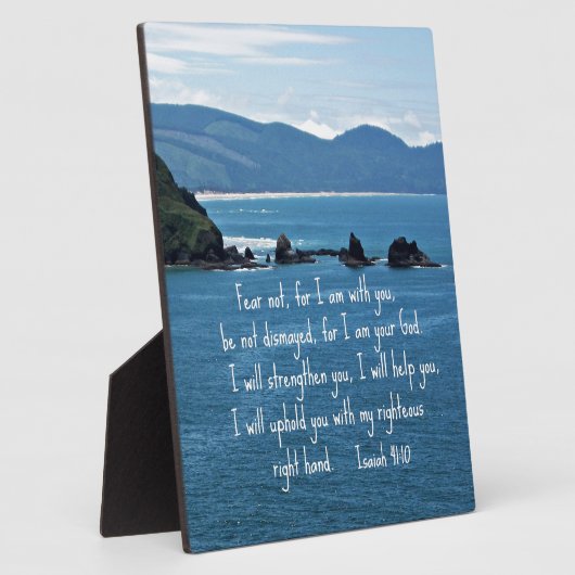 イザヤ書41:10わたしはあなたがたと共にいない恐れ。 フォトプラーク (側面)