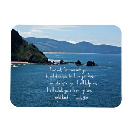 イザヤ書41:10わたしはあなたがたと共にいない恐れ。 マグネット (横)