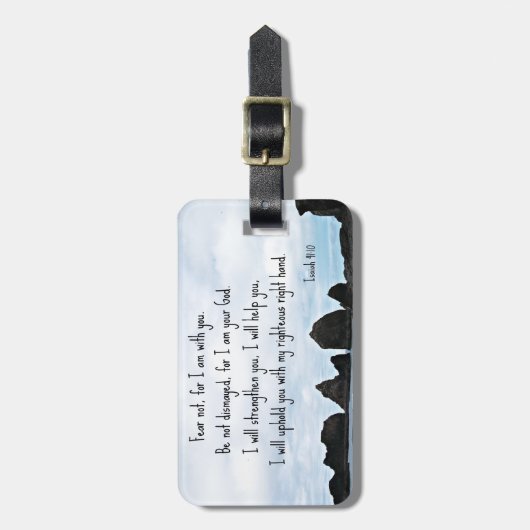 イザヤ書41:10わたしはあなたがたと共にいない恐れ。 ラゲッジタグ (正面縦)