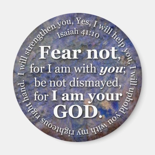 イザヤ書41:10わたしはあなたがたと共にいない マグネット (正面)