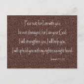 イザヤ書41:10わたしはキリスト教と共にいるからだ ポストカード (正面)