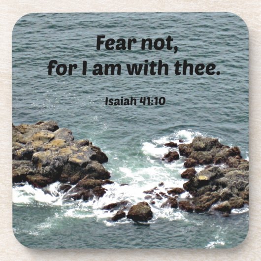 イザヤ書41:10わたしは汝と共にいるからだ。 コースター (正面)