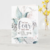 イザヤ書41:10わたしは聖書の聖句と共にいる事を恐れてはいけない カード (黄色い花)